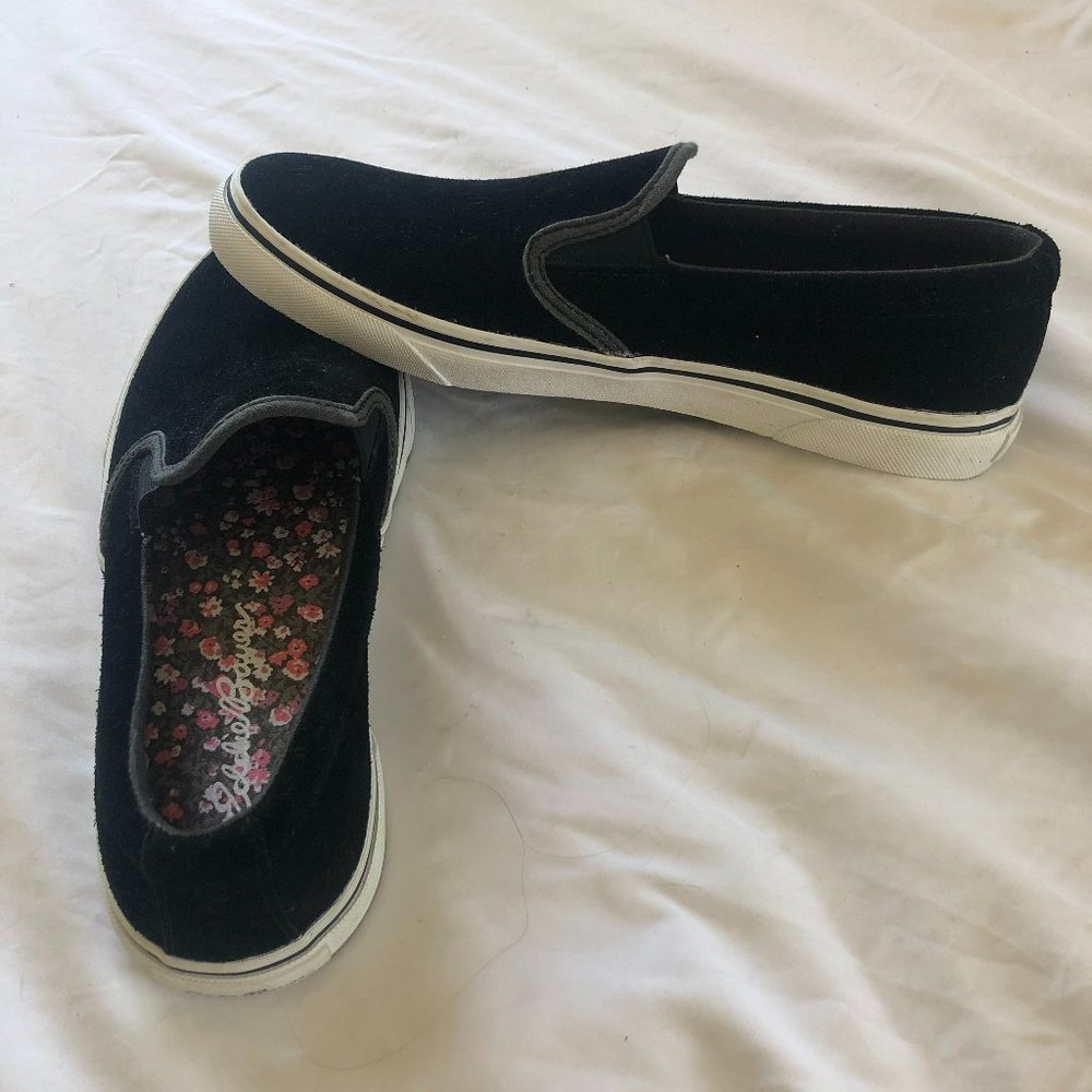 New Eddie Bauer Women's Haller Leather Slip-On Black Size 8.5